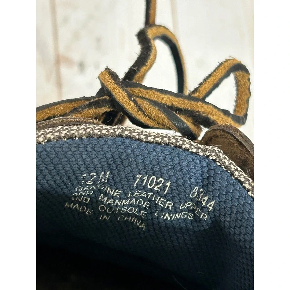 Timberland Kiawah Bay Men's Size 12M Tan All Leather2 Eye  Boat Shoes 71021